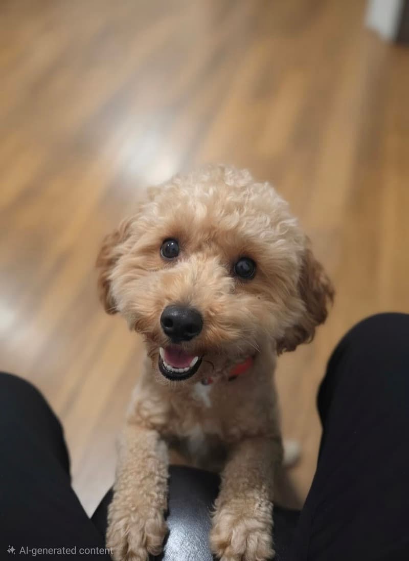 Moises's dog relaxing at home